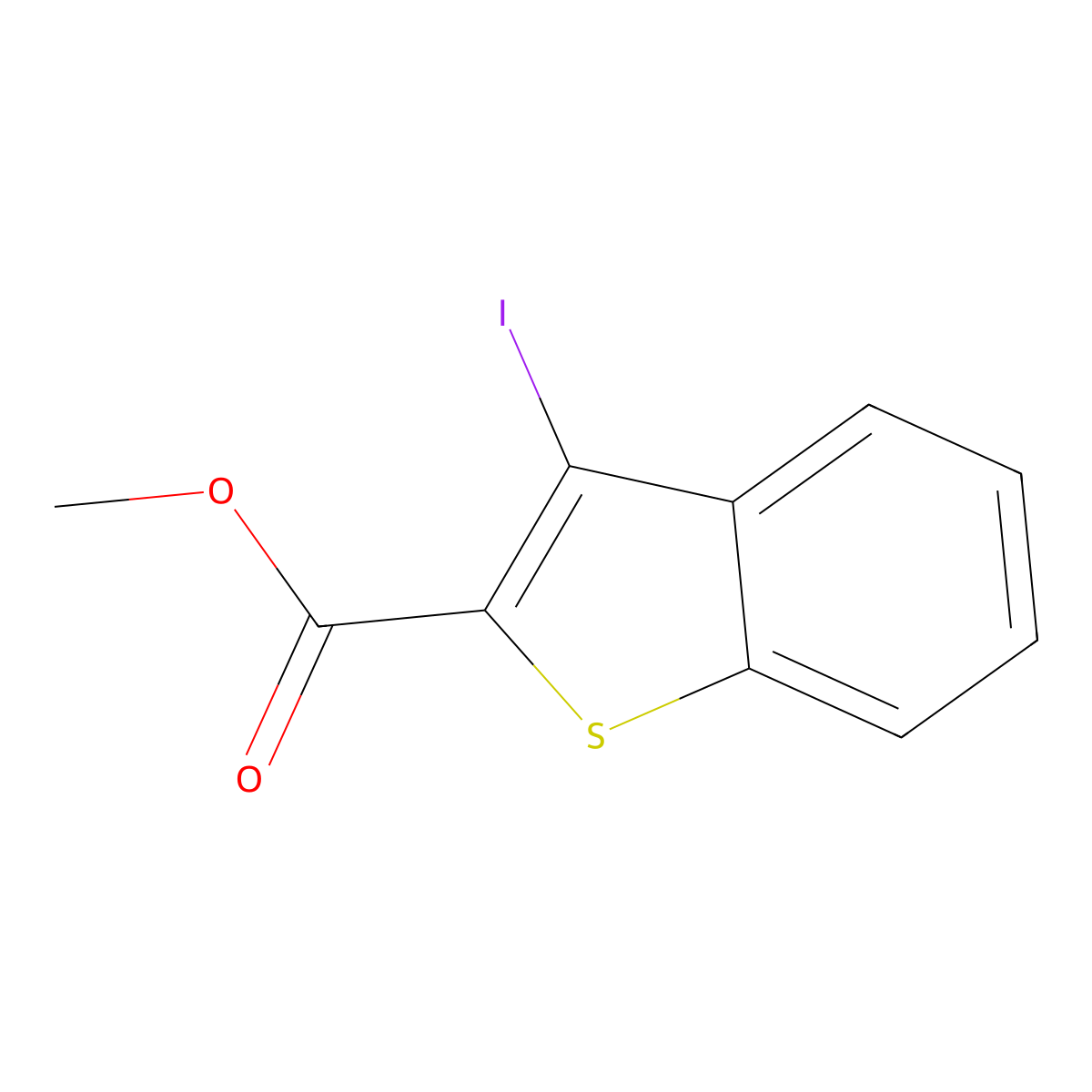 Methyl 3-iodobenzo[b]thiophene-2-carboxylate molecular structure, CAS 683274-54-6