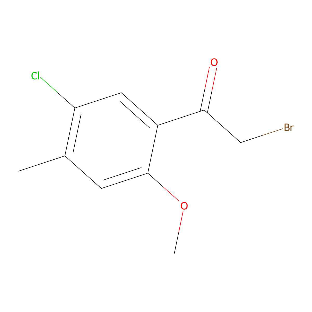 2-Bromo-1-(5-chloro-2-methoxy-4-methylphenyl)ethanone molecular structure, CAS 683274-74-0