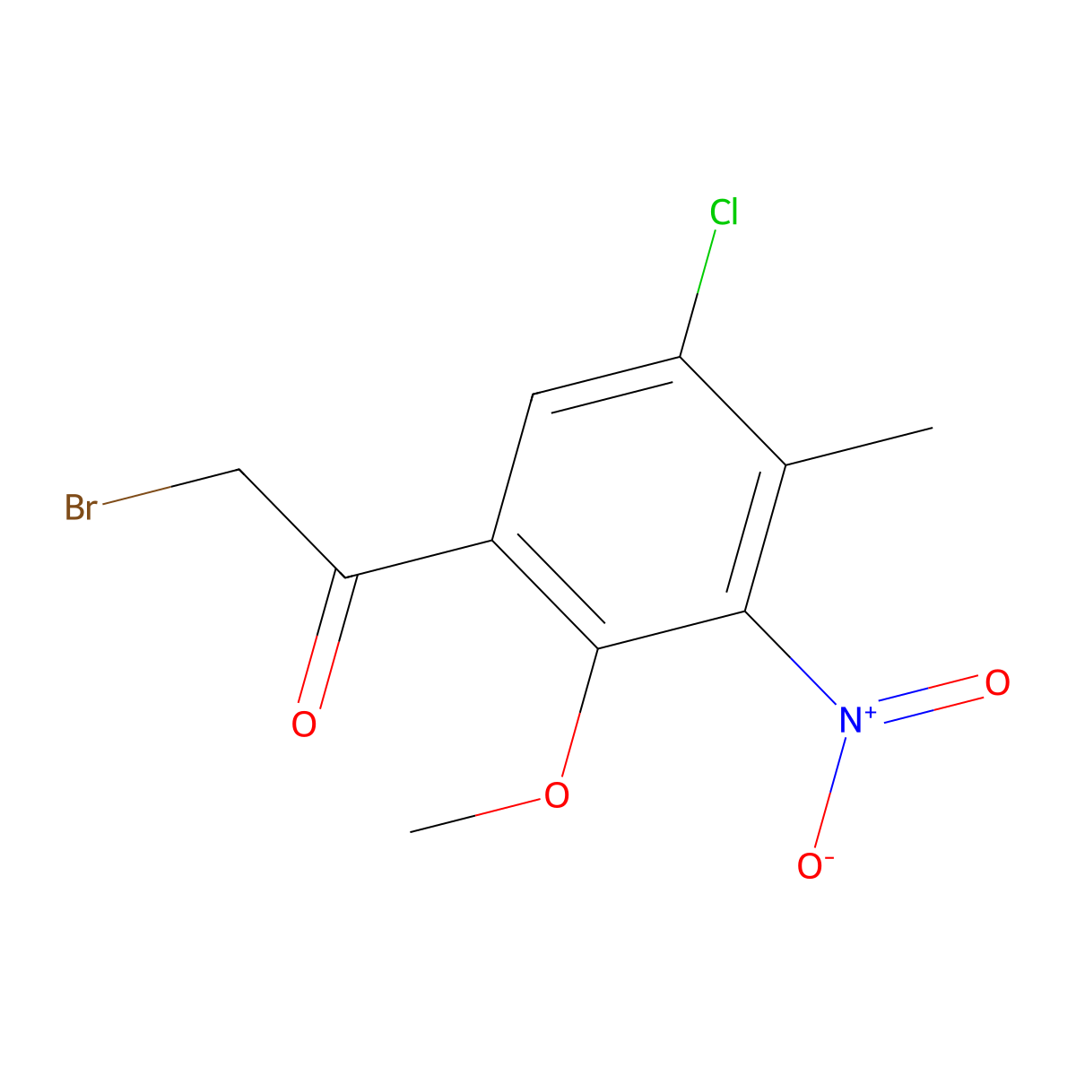 2-Bromo-1-(5-chloro-2-methoxy-4-methyl-3-nitrophenyl)ethanone molecular structure, CAS 683274-75-1