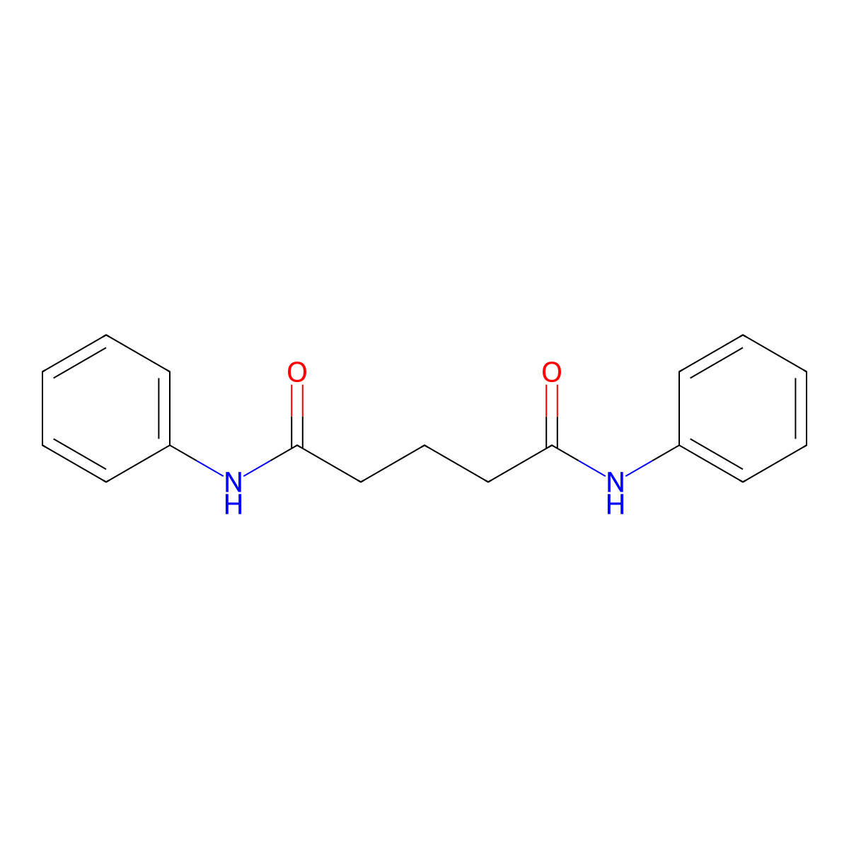 N,N'-diphenylpentanediamide molecular structure, CAS 6833-02-9