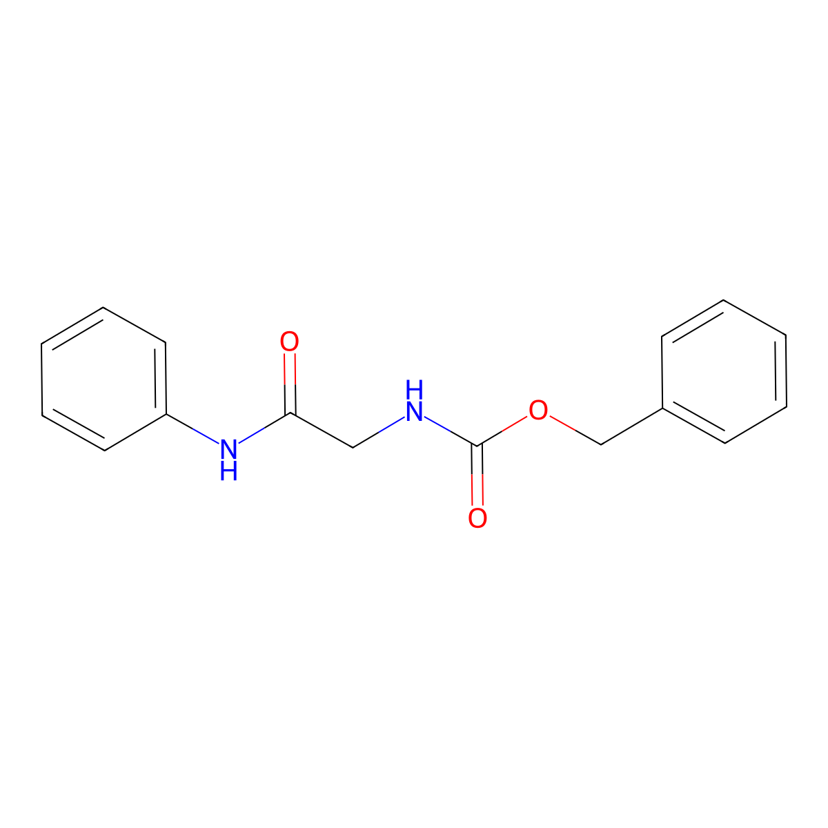 Benzyl N-[(phenylcarbamoyl)methyl]carbamate molecular structure, CAS 6833-09-6