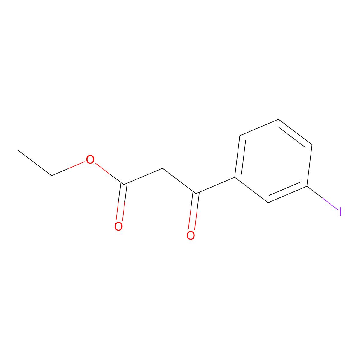 Ethyl (3-iodobenzoyl)acetate molecular structure, CAS 68332-33-2