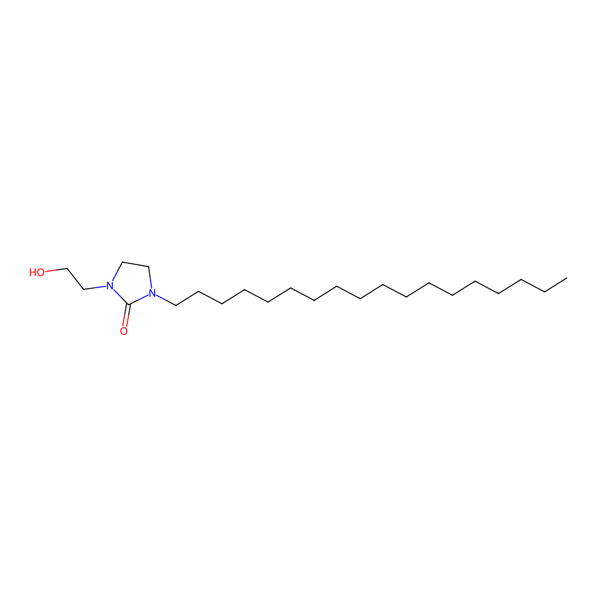 2-Imidazolidinone, 1-(2-hydroxyethyl)-3-octadecyl- molecular structure, CAS 68334-69-0