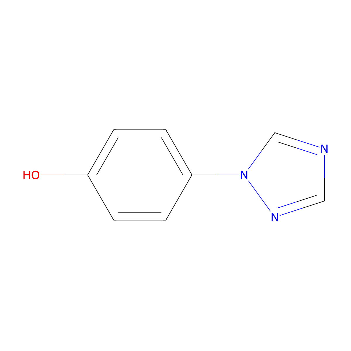4-(1,2,4-Triazol-1-yl)phenol molecular structure, CAS 68337-15-5