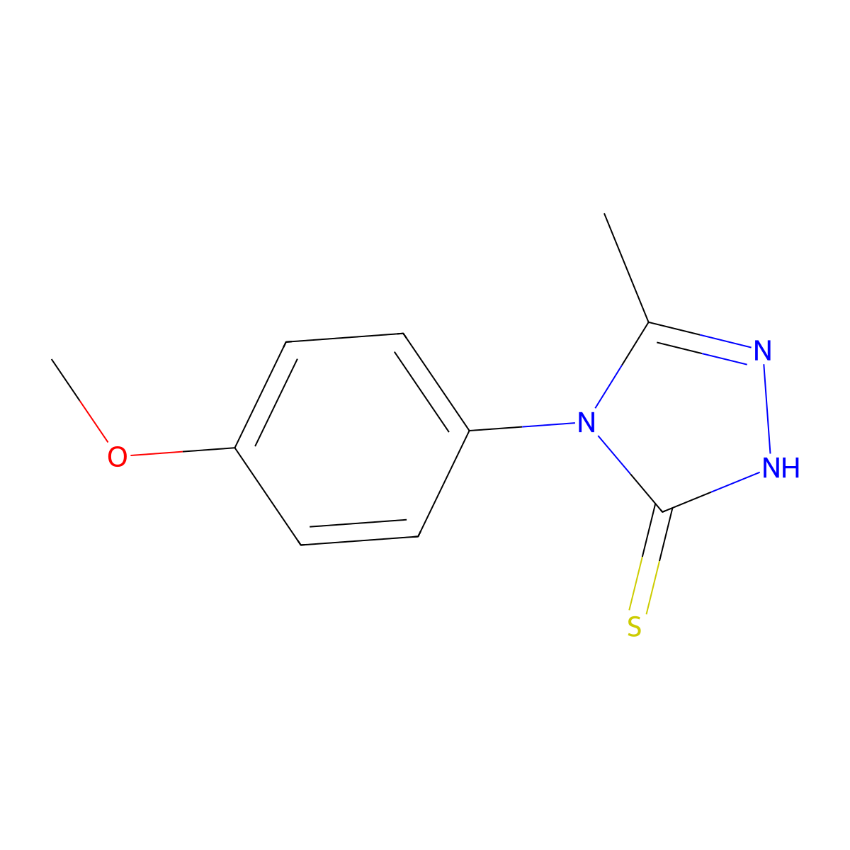 4-(4-methoxyphenyl)-5-methyl-4H-1,2,4-triazole-3-thiol molecular structure, CAS 68337-44-0