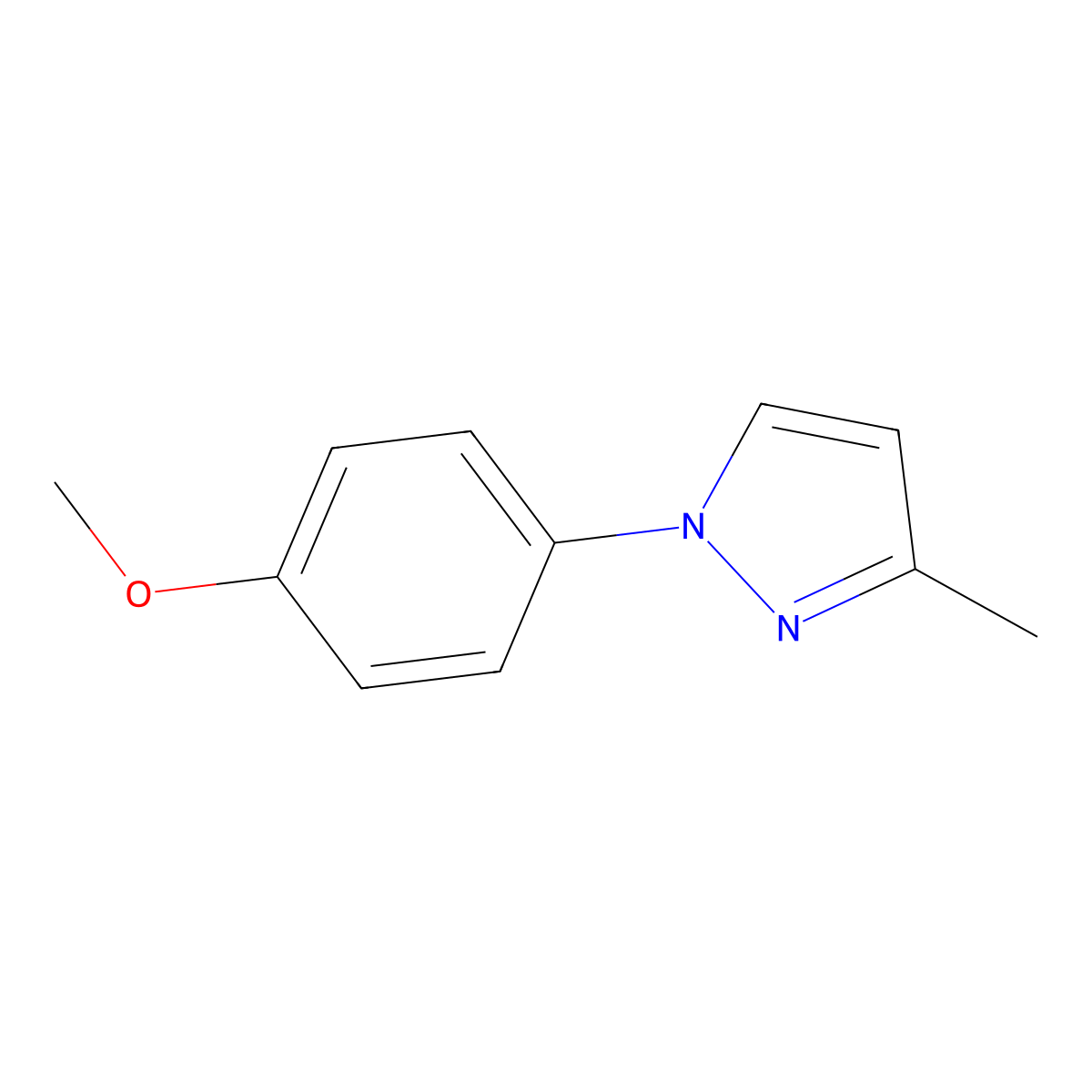 1-(4-Methoxyphenyl)-3-methyl-1h-pyrazole molecular structure, CAS 68338-28-3
