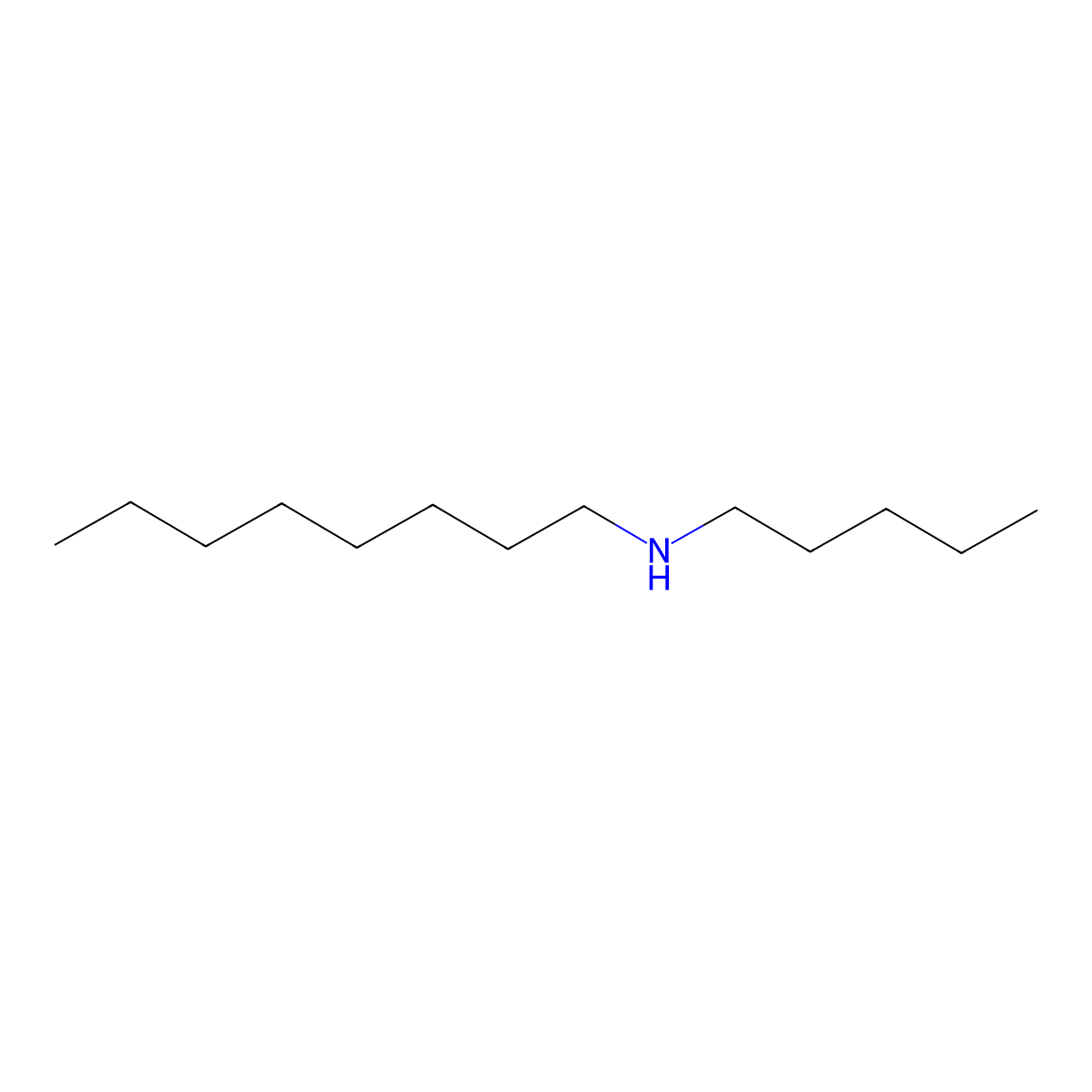 N-Pentyloctan-1-amine molecular structure, CAS 6835-13-8