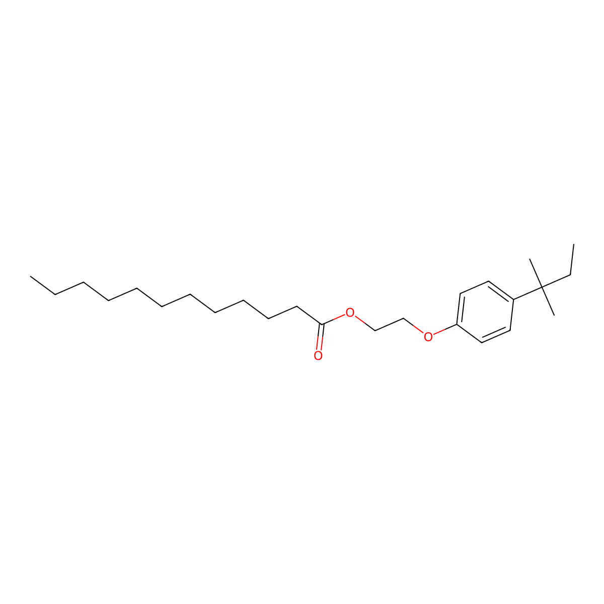 2-(4-(Tert-pentyl)phenoxy)ethyl laurate molecular structure, CAS 6835-14-9
