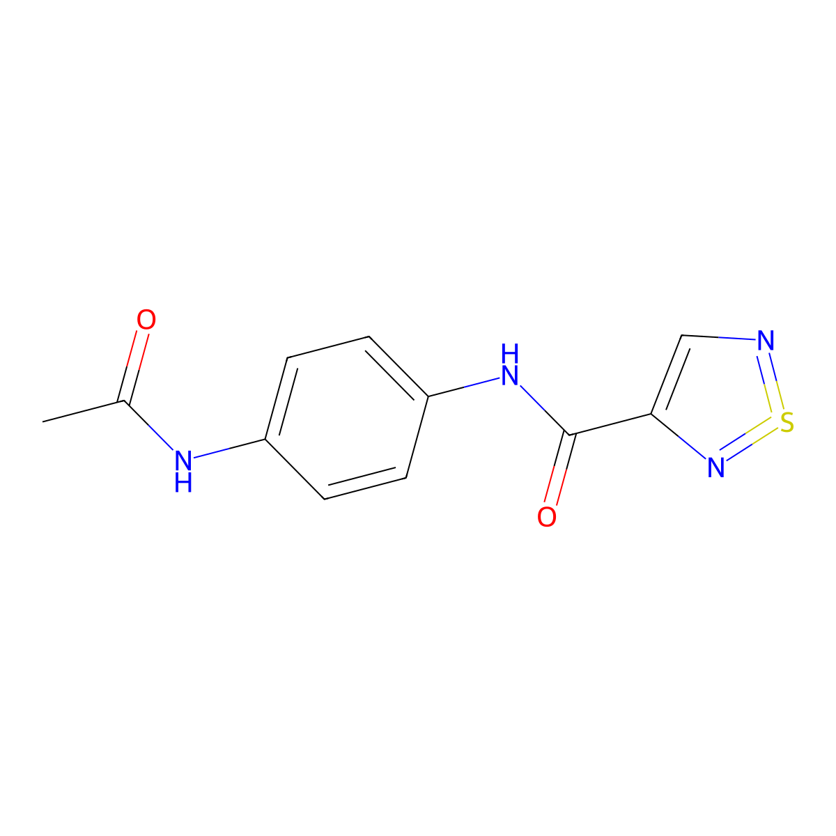 N-(4-acetamidophenyl)-1,2,5-thiadiazole-3-carboxamide molecular structure, CAS 6835-91-2