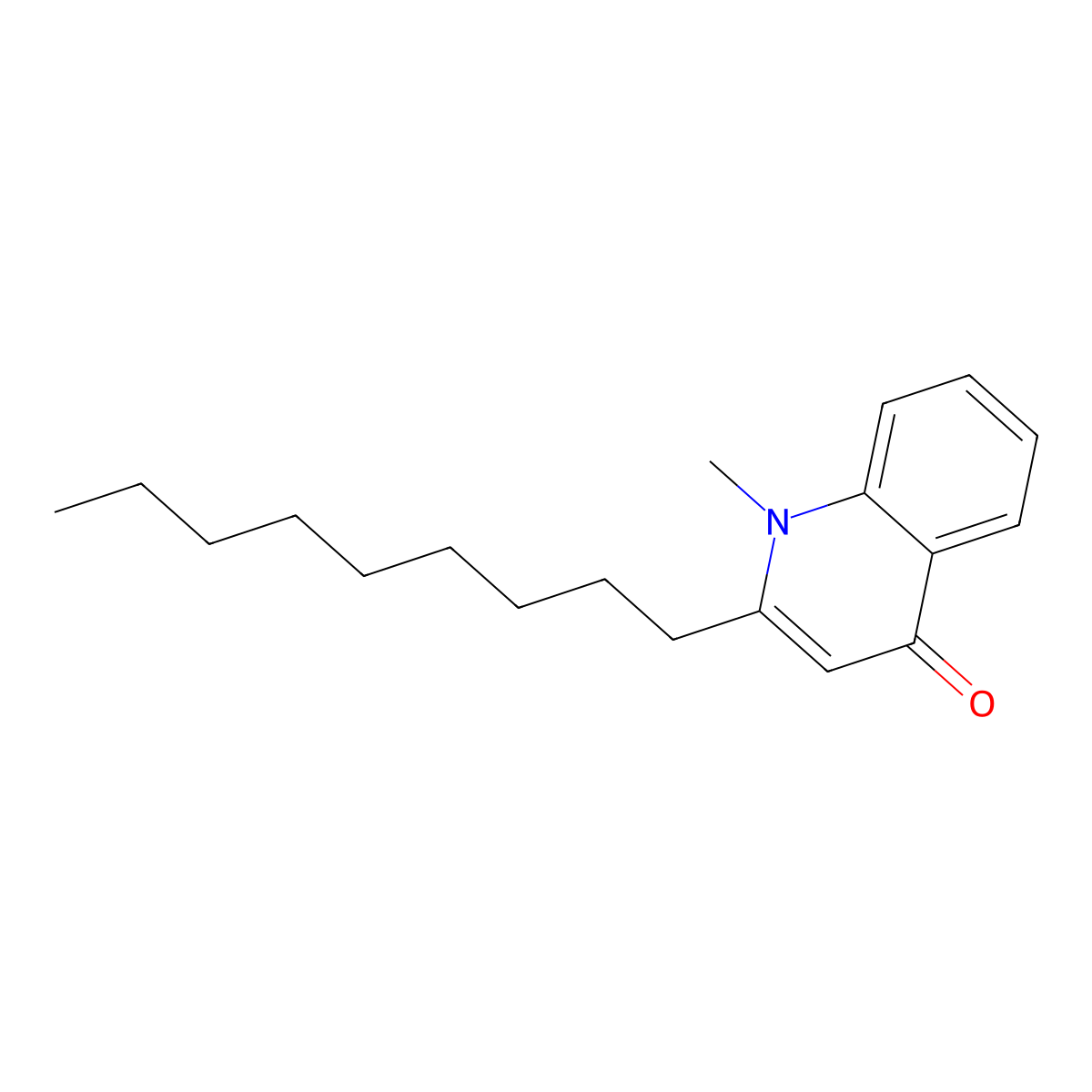 1-Methyl-2-nonyl-4(1H)-quinolone molecular structure, CAS 68353-24-2