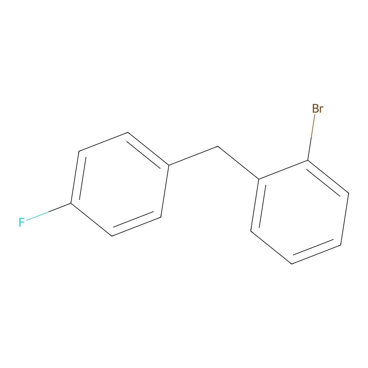 1-Bromo-2-(4-fluorobenzyl)benzene molecular structure, CAS 68355-79-3