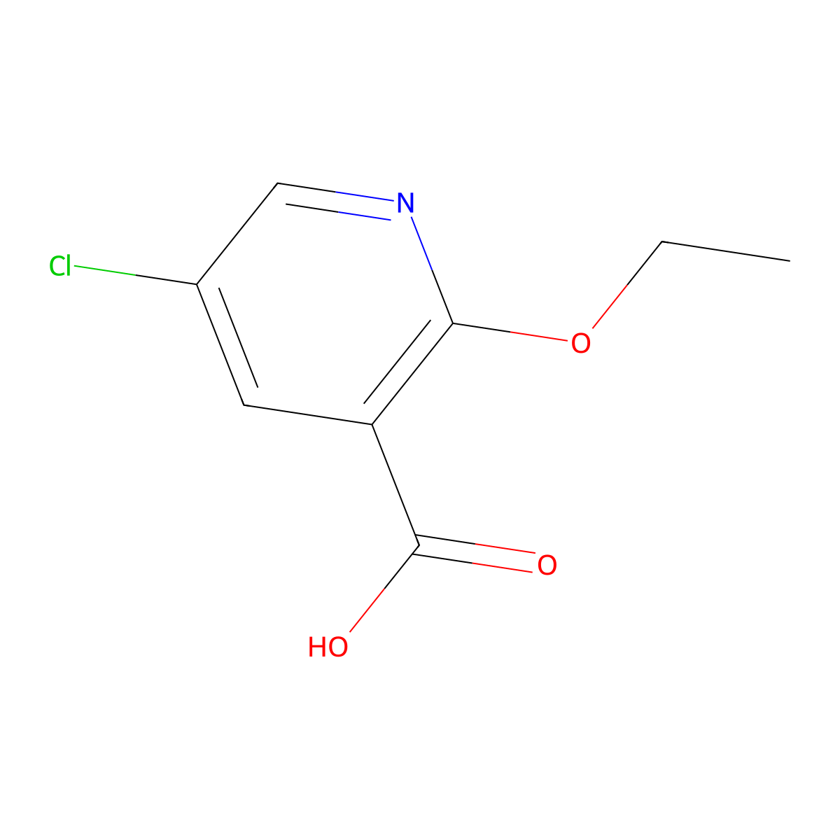 5-Chloro-2-ethoxynicotinic acid molecular structure, CAS 68359-07-9