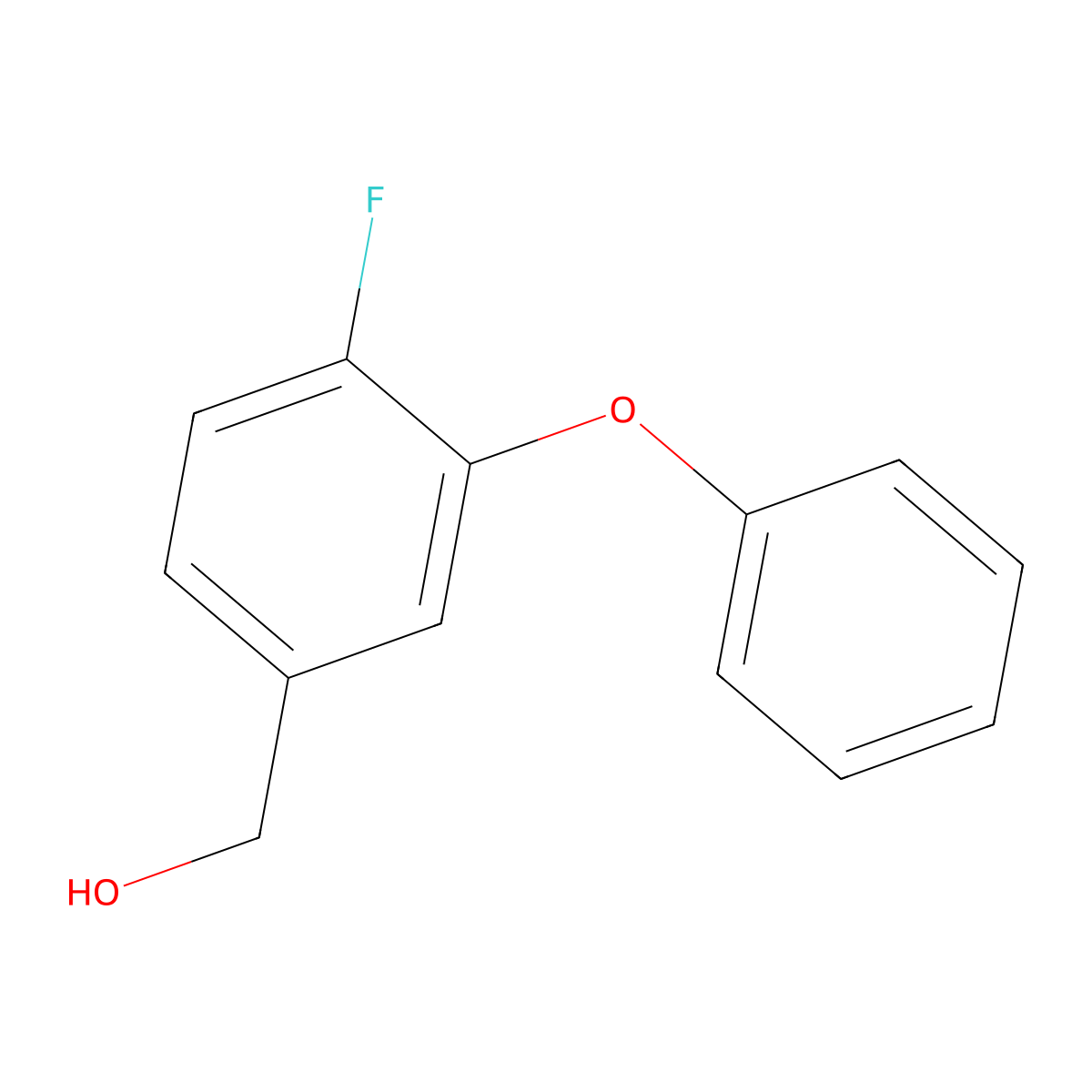 (4-Fluoro-3-phenoxyphenyl)methanol molecular structure, CAS 68359-53-5