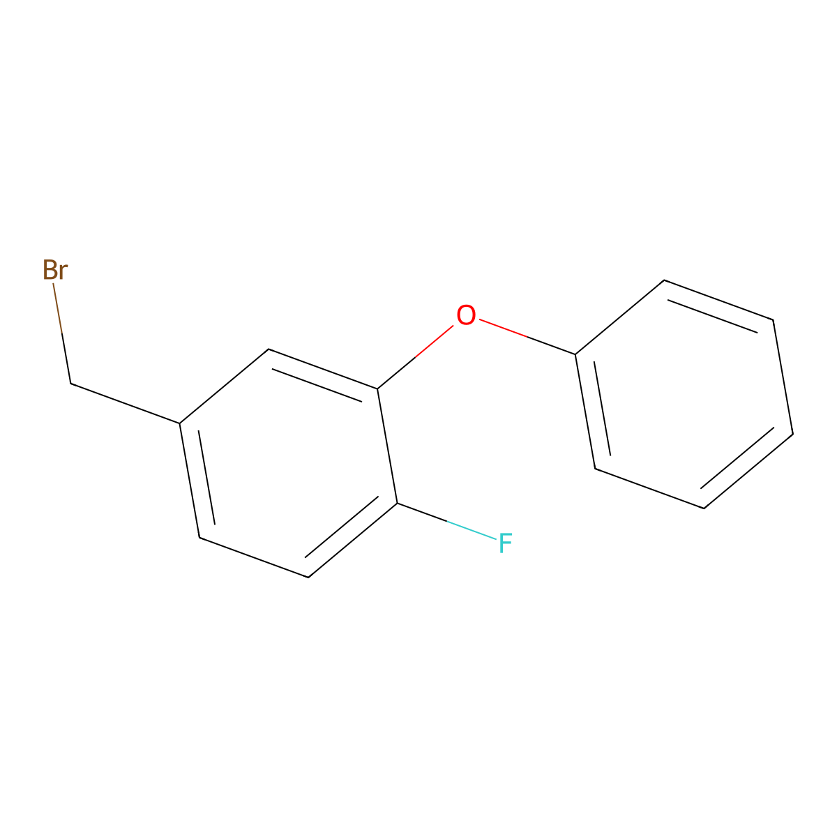 4-(Bromomethyl)-1-fluoro-2-phenoxybenzene molecular structure, CAS 68359-55-7