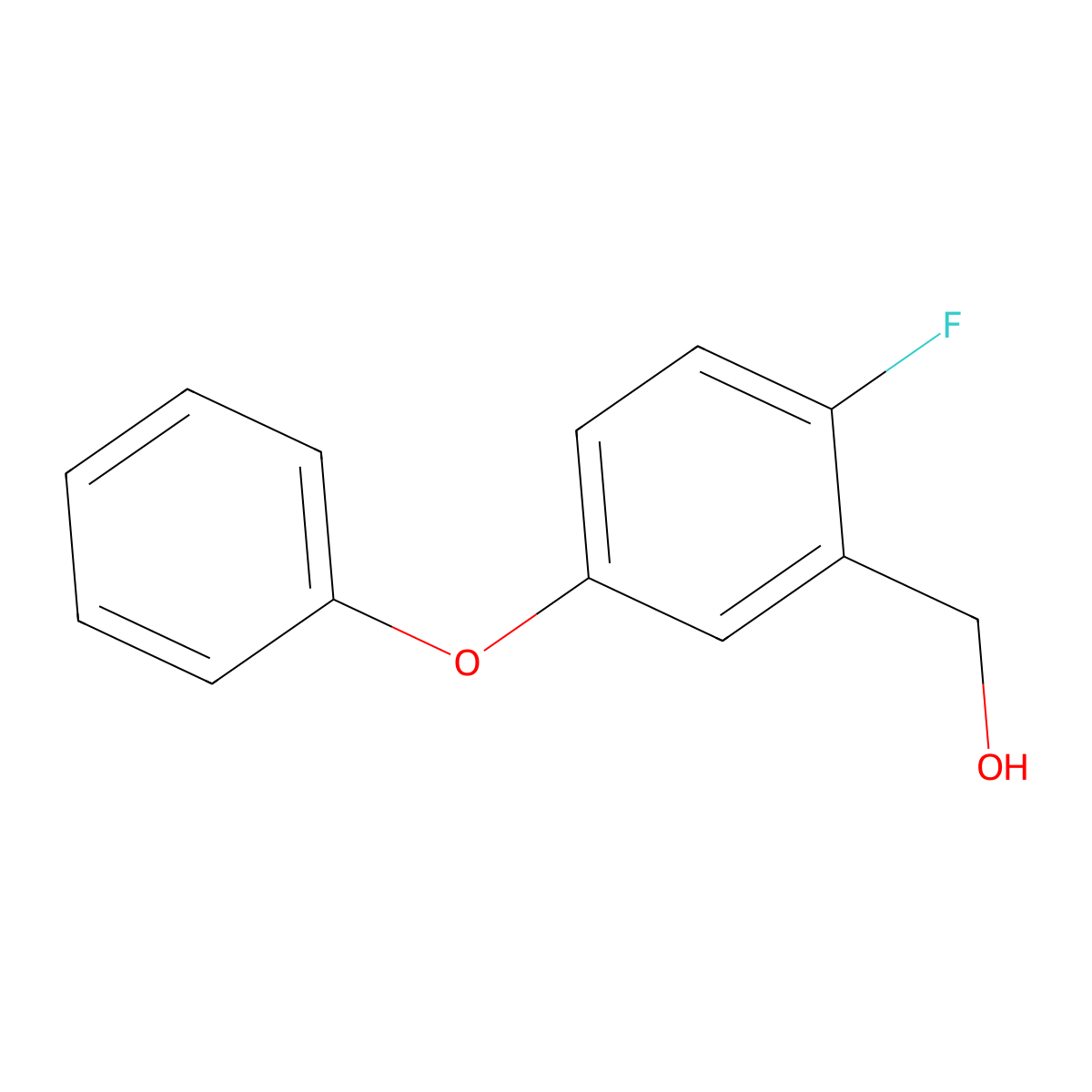 (2-Fluoro-5-phenoxyphenyl)methanol molecular structure, CAS 68359-59-1