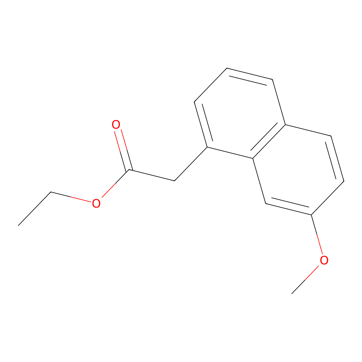 7-Methoxy-1-naphthaleneacetic acid ethyl ester molecular structure, CAS 6836-21-1