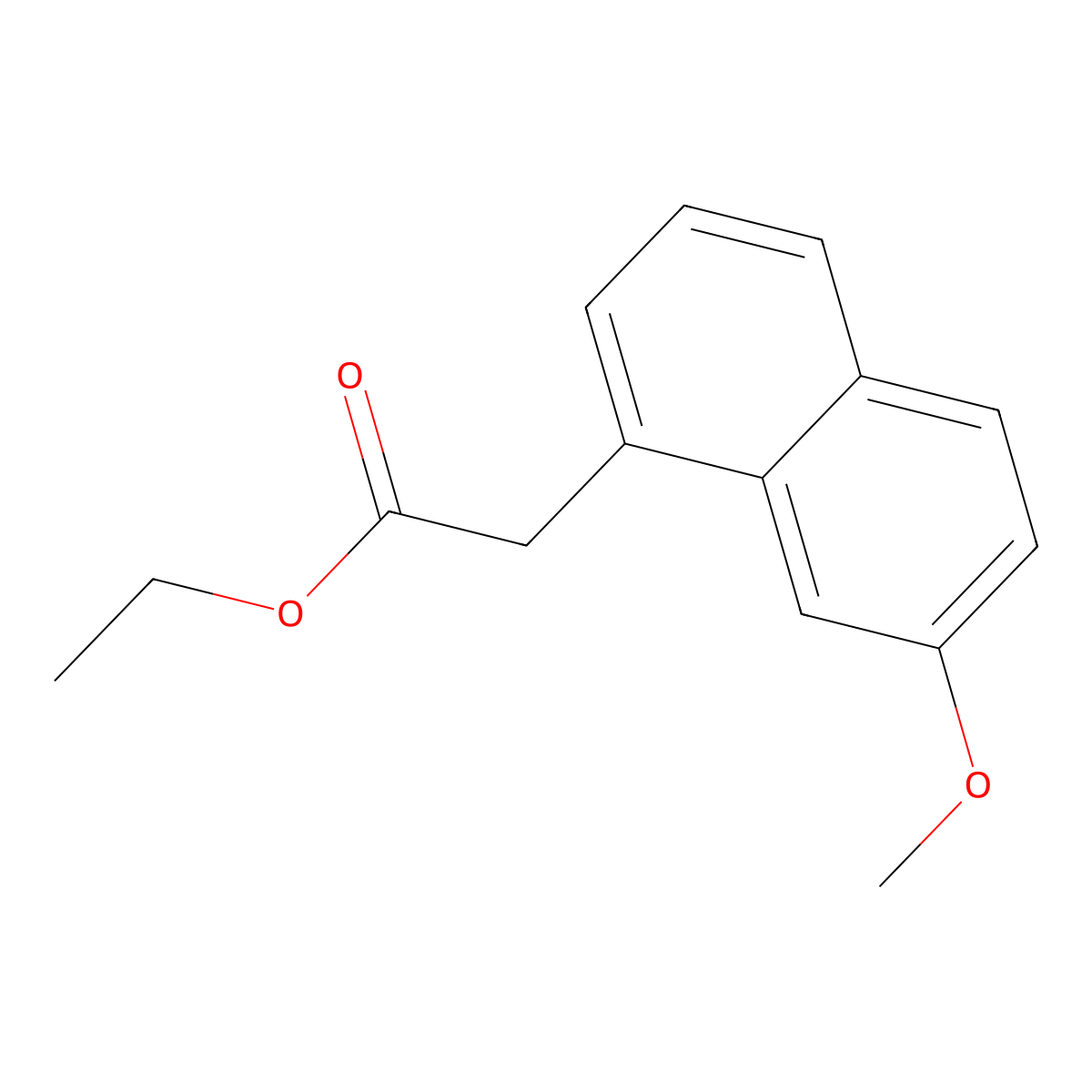 7-Methoxy-1-naphthaleneacetic acid ethyl ester molecular structure, CAS 6836-21-1