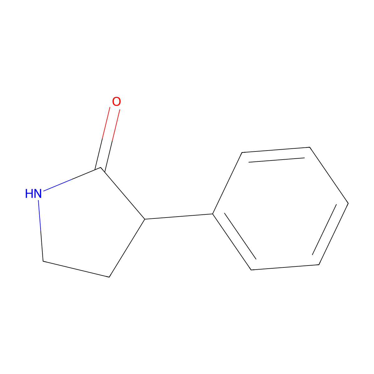 2-Pyrrolidinone, 3-phenyl- molecular structure, CAS 6836-97-1