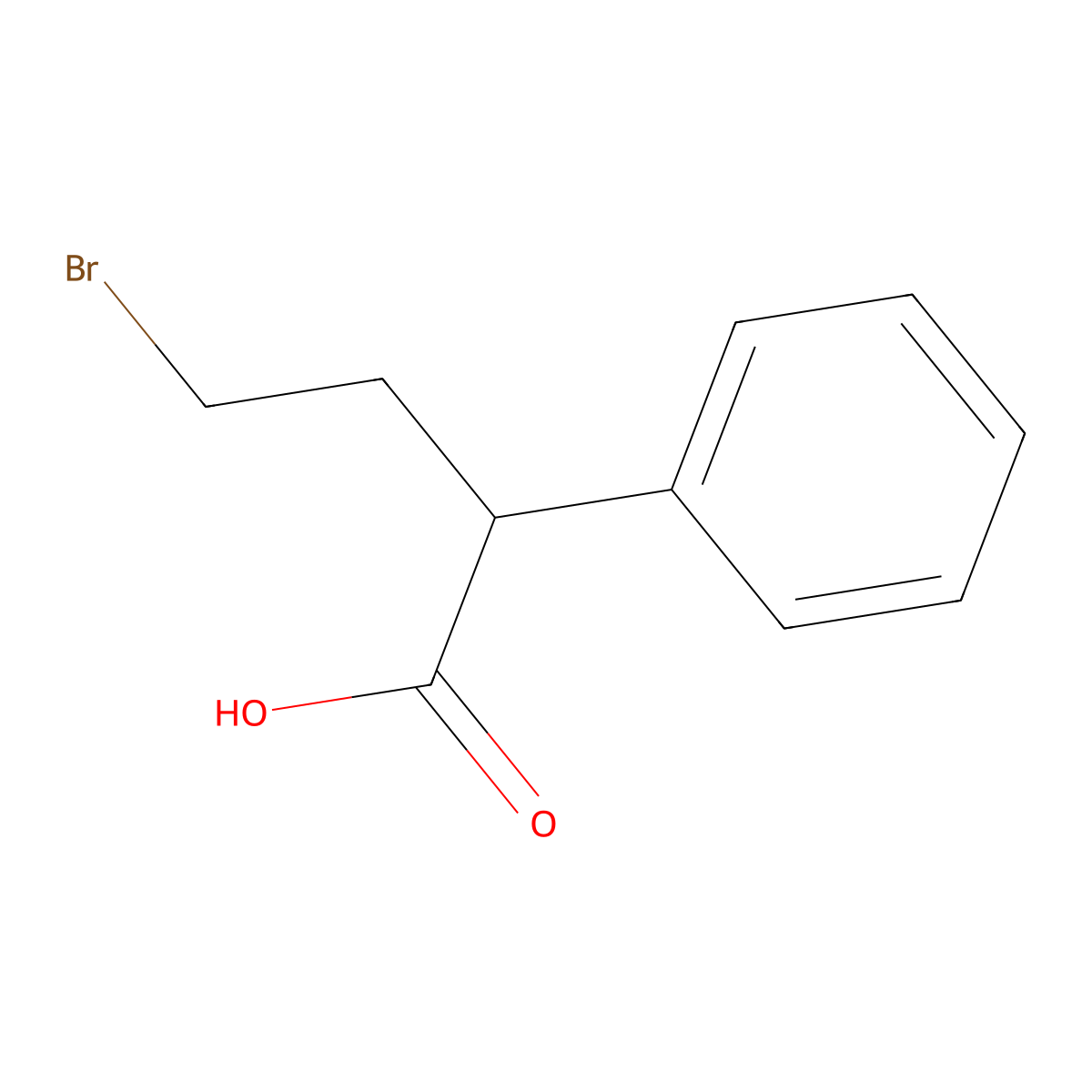 4-Bromo-2-phenylbutanoic acid molecular structure, CAS 6836-99-3