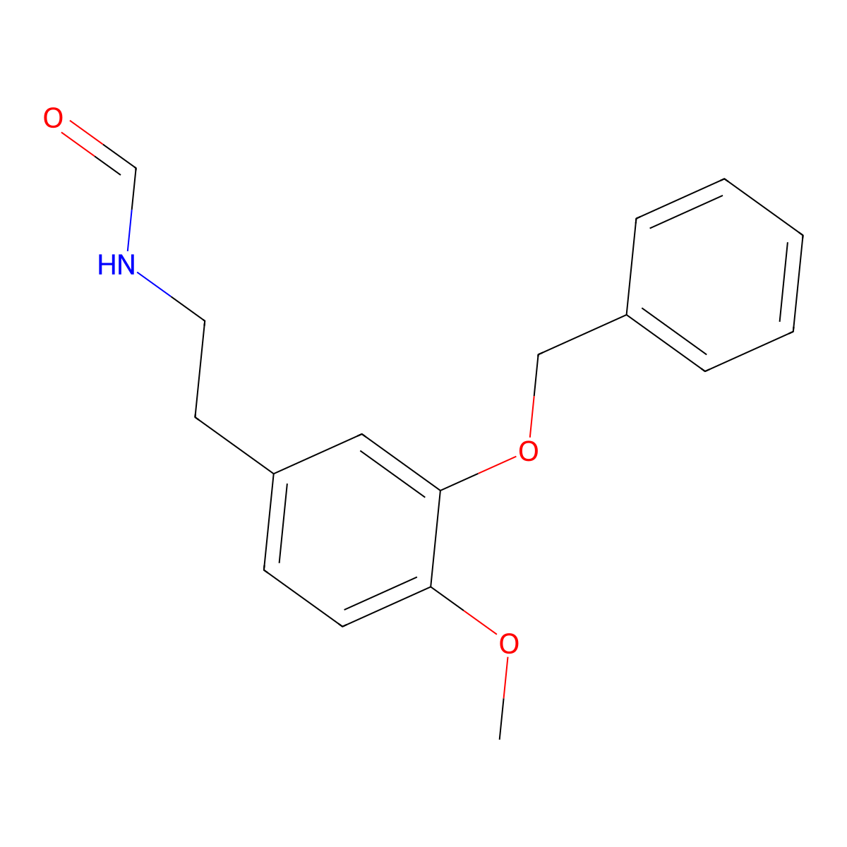 N-(2-(3-Benzyloxy-4-methoxy-phenyl)-ethyl)-formamide molecular structure, CAS 68360-20-3