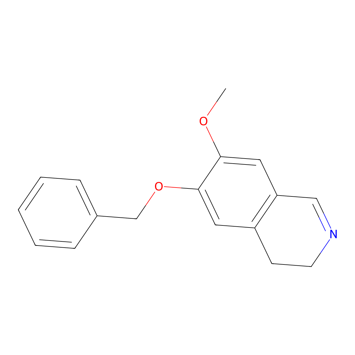 6-Benzyloxy-7-methoxy-3,4-dihydro-isoquinoline molecular structure, CAS 68360-22-5