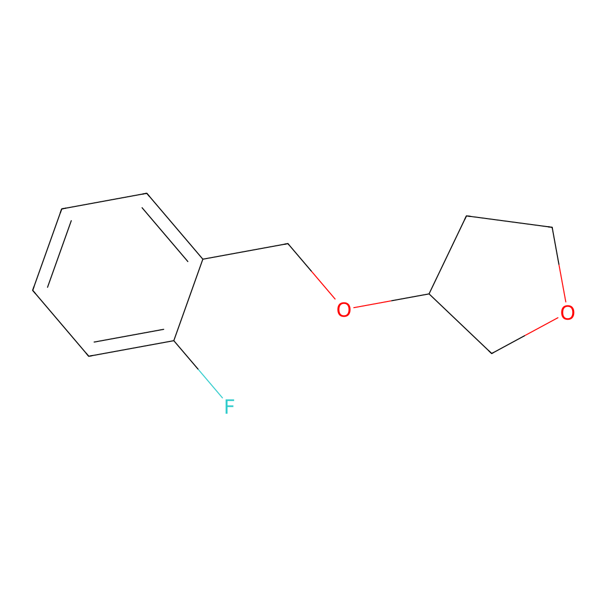 3-[(2-Fluorophenyl)methoxy]oxolane molecular structure, CAS 68363-60-0