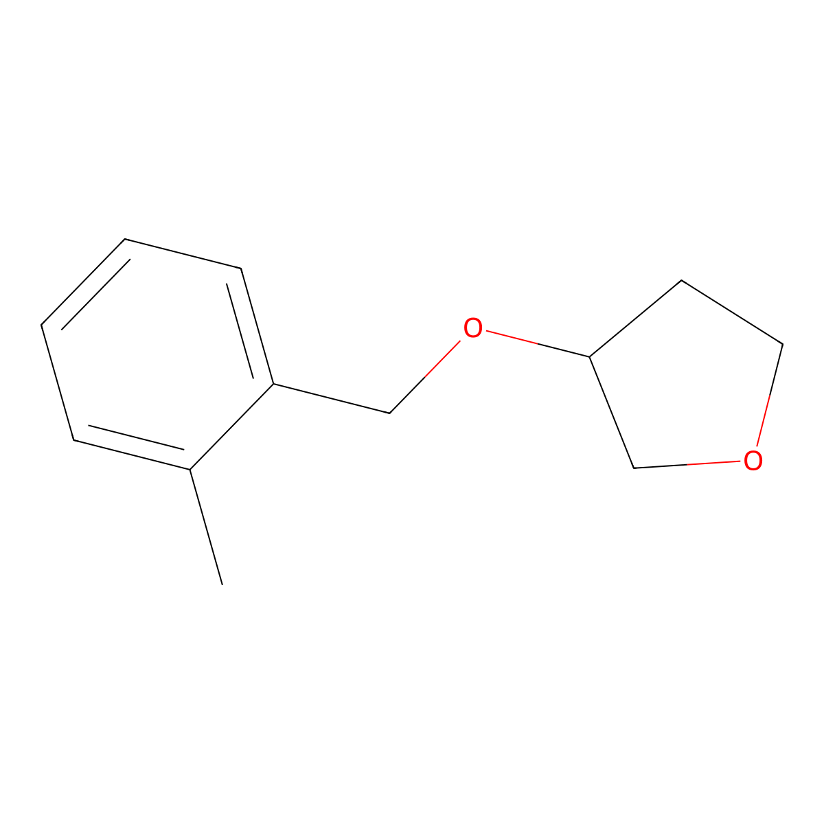 3-[(2-Methylphenyl)methoxy]oxolane molecular structure, CAS 68363-62-2