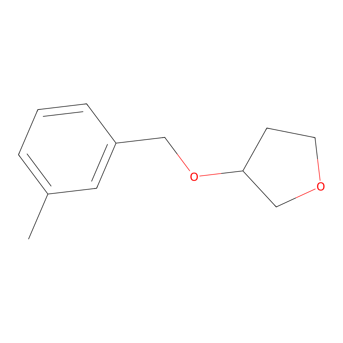 3-[(3-Methylphenyl)methoxy]oxolane molecular structure, CAS 68363-70-2