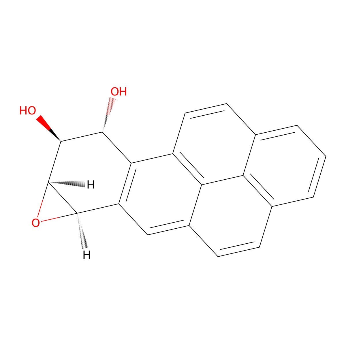 (+/-)-Benzo(A)pyrene-9,10-diol-7,8-epoxide,anti molecular structure, CAS 68366-05-2