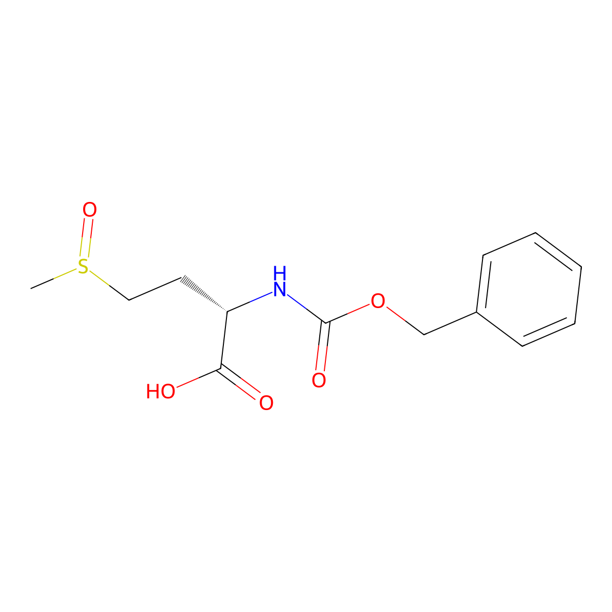 (S)-2-(Benzyloxycarbonylamino)-4-(methylsulfinyl)butanoic acid molecular structure, CAS 68366-38-1