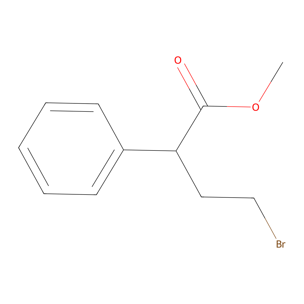 Methyl 4-bromo-2-phenylbutanoate molecular structure, CAS 6837-00-9