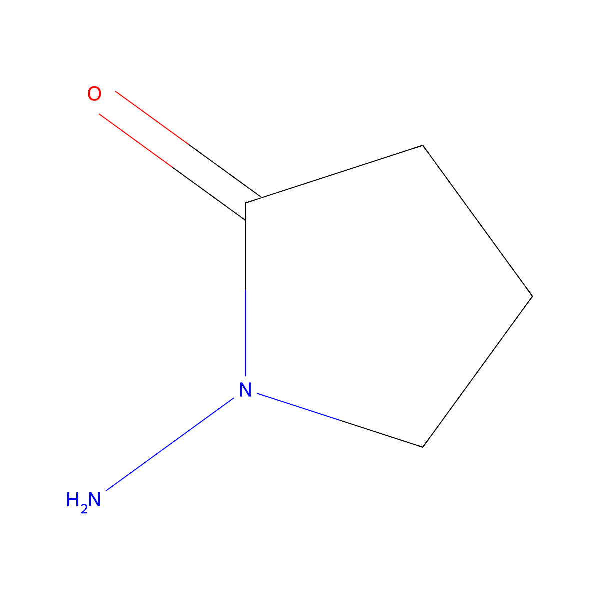 1-Aminopyrrolidin-2-one molecular structure, CAS 6837-14-5