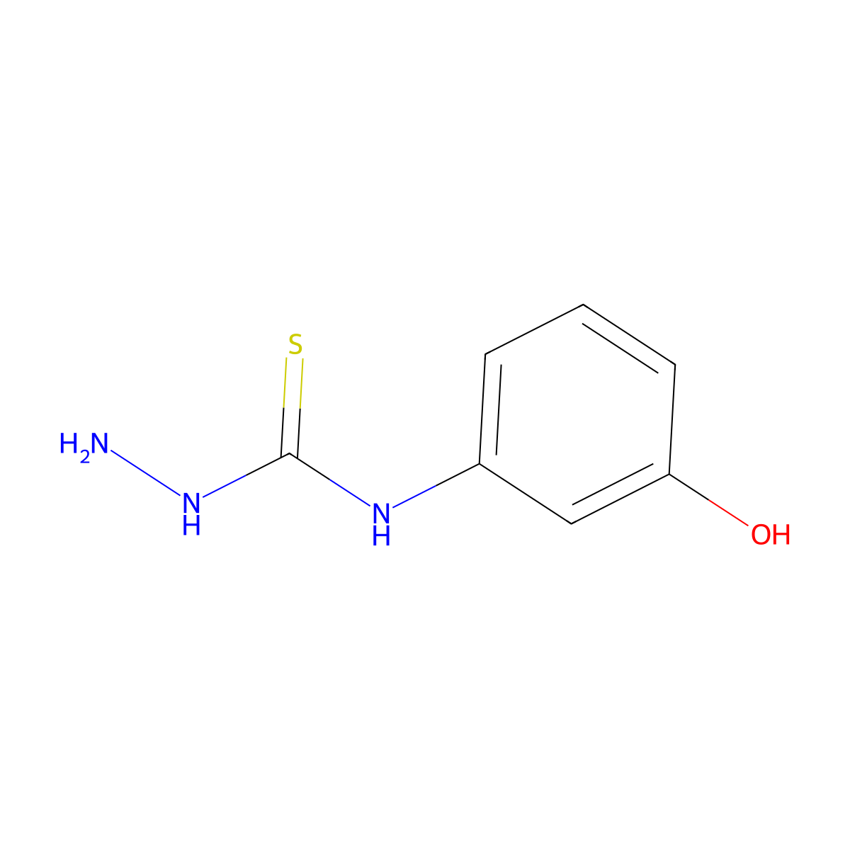 N-(3-hydroxyphenyl)hydrazinecarbothioamide molecular structure, CAS 68372-09-8