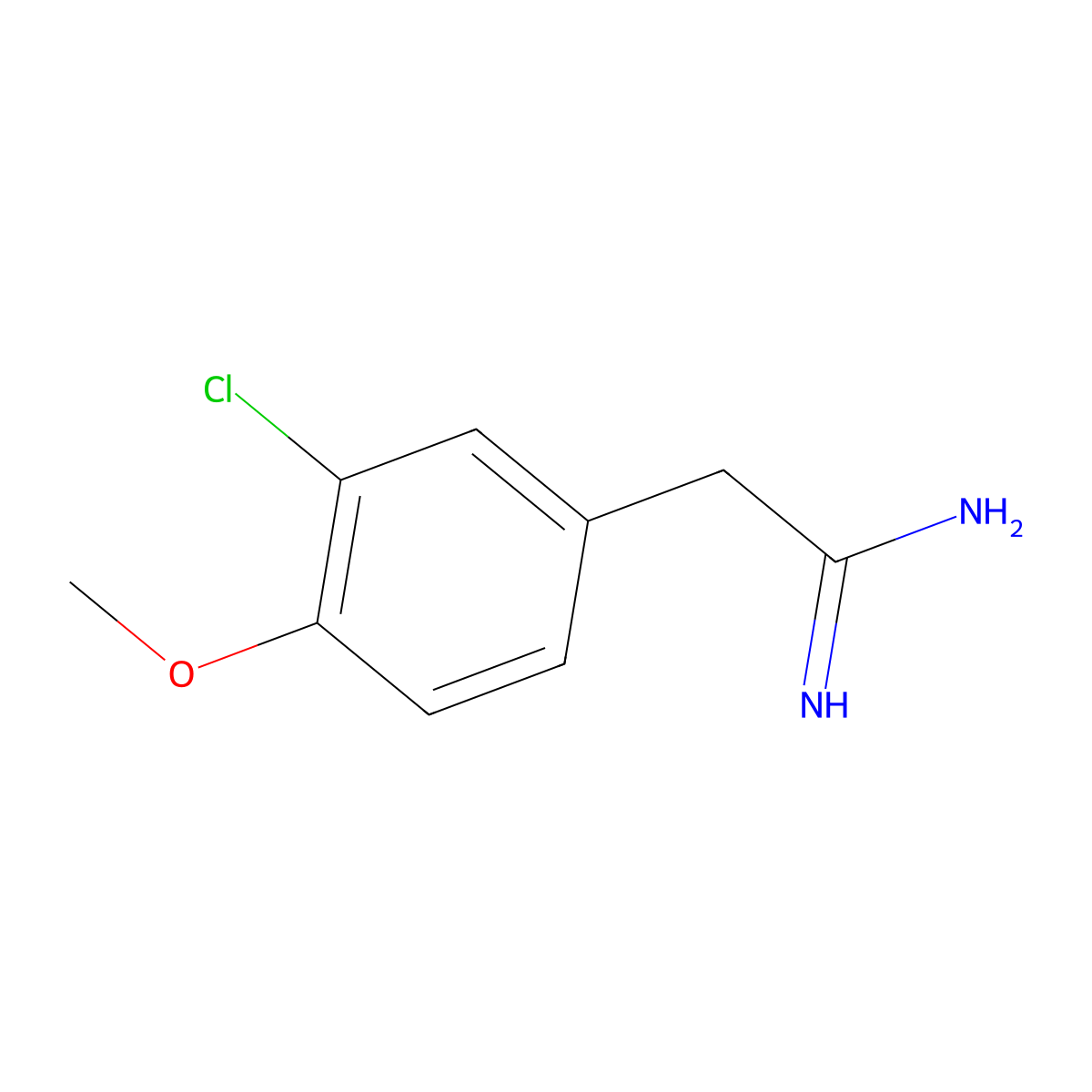 2-(3-Chloro-4-methoxyphenyl)acetimidamide molecular structure, CAS 68374-43-6