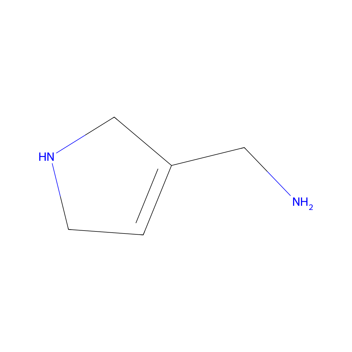 (2,5-dihydro-1H-pyrrol-3-yl)methanamine molecular structure, CAS 683741-48-2