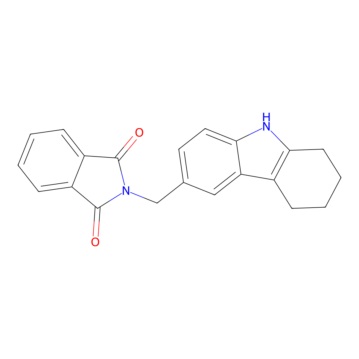 2-(2,3,4,9-tetrahydro-1H-carbazol-6-ylmethyl)-1H-isoindole-1,3(2H)-dione molecular structure, CAS 68375-17-7