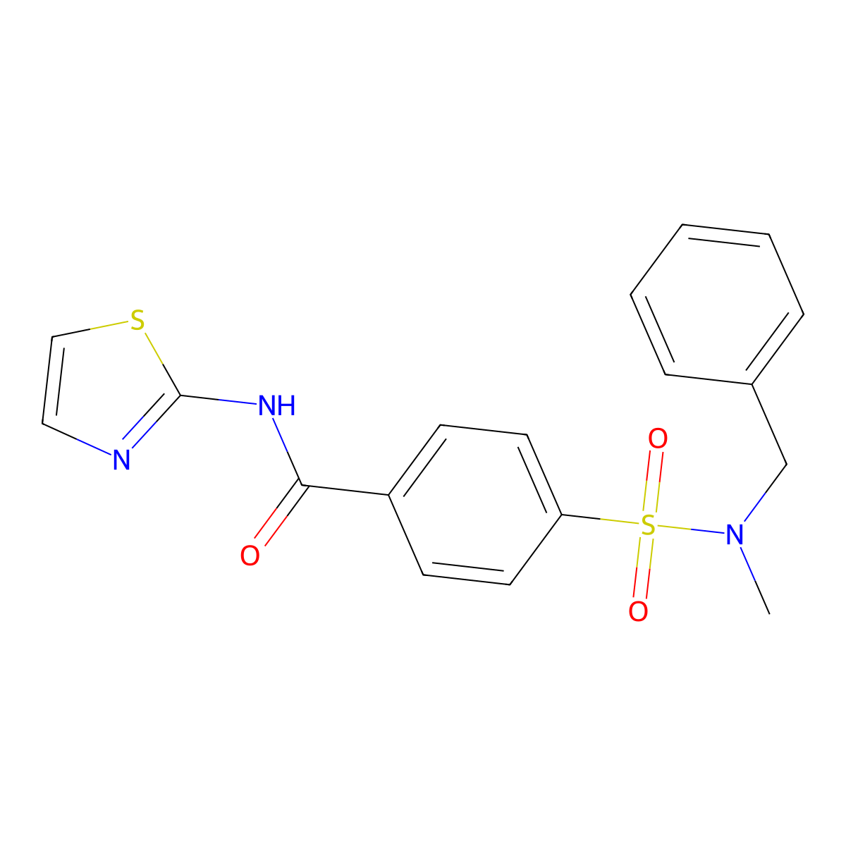 4-[benzyl(methyl)sulfamoyl]-N-(1,3-thiazol-2-yl)benzamide molecular structure, CAS 683761-23-1