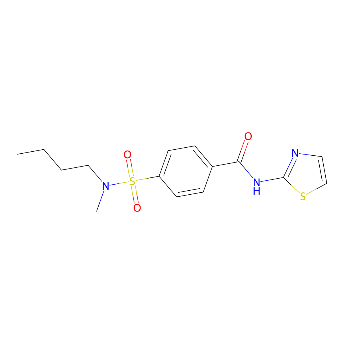 4-(N-butyl-N-methylsulfamoyl)-N-(thiazol-2-yl)benzamide molecular structure, CAS 683761-25-3
