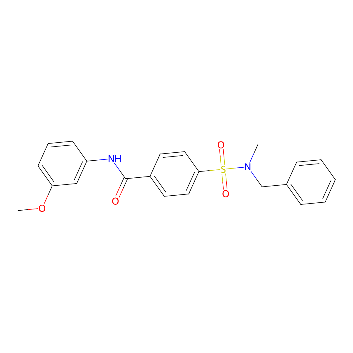 4-[benzyl(methyl)sulfamoyl]-N-(3-methoxyphenyl)benzamide molecular structure, CAS 683761-43-5