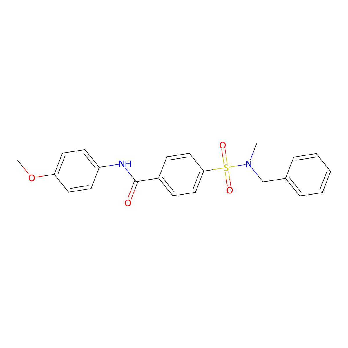 4-[benzyl(methyl)sulfamoyl]-N-(4-methoxyphenyl)benzamide molecular structure, CAS 683761-50-4