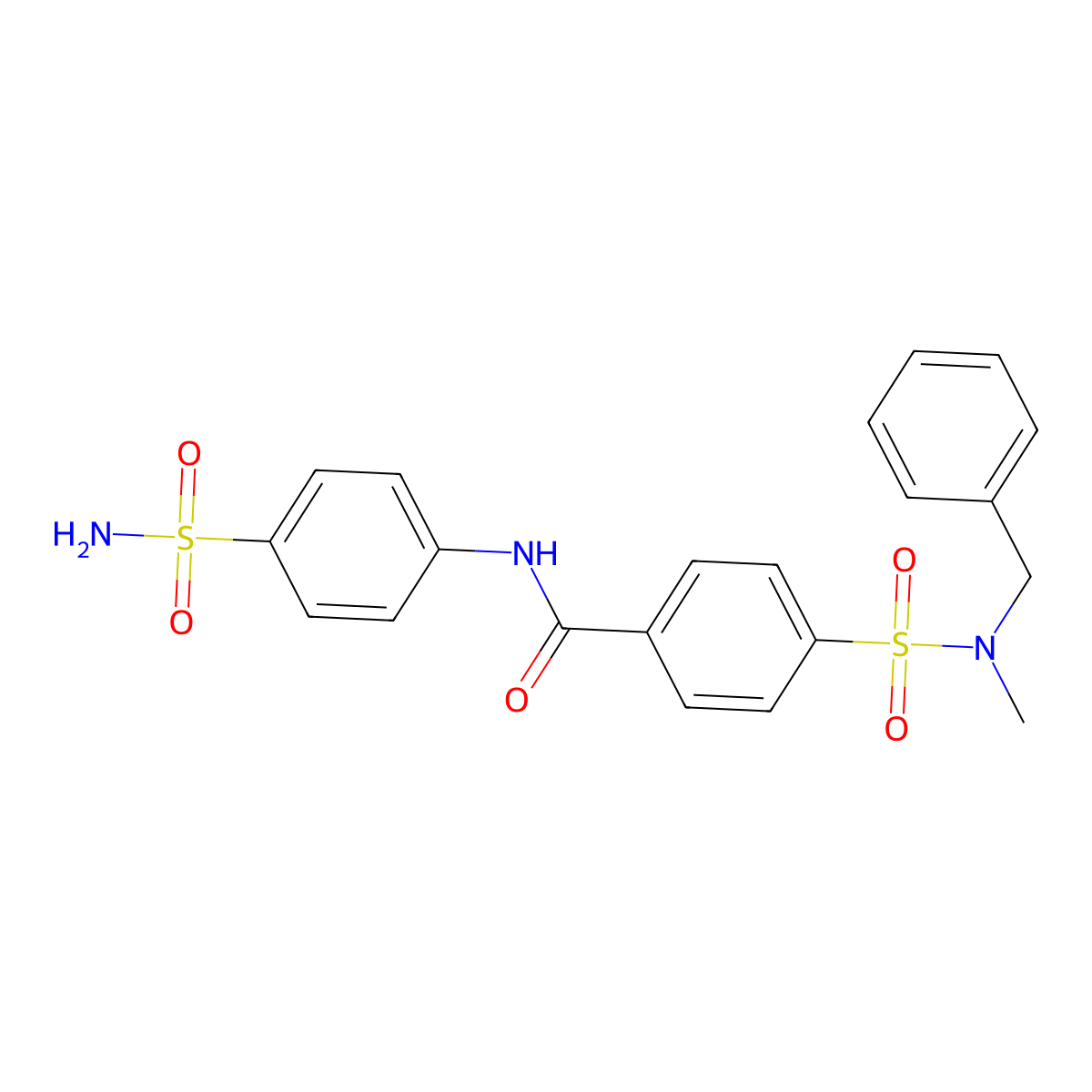 4-[benzyl(methyl)sulfamoyl]-N-(4-sulfamoylphenyl)benzamide molecular structure, CAS 683762-05-2