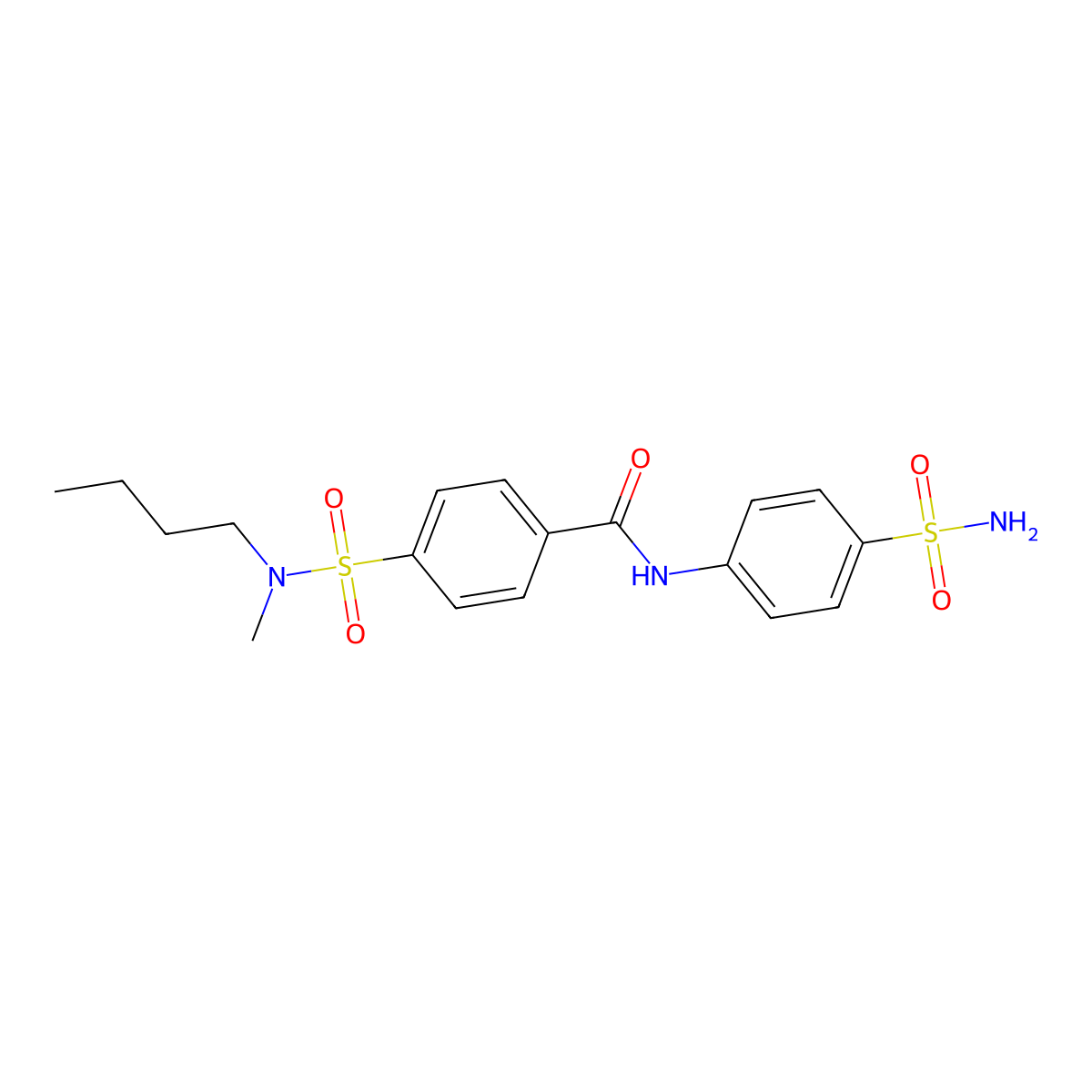 4-(N-butyl-N-methylsulfamoyl)-N-(4-sulfamoylphenyl)benzamide molecular structure, CAS 683762-07-4