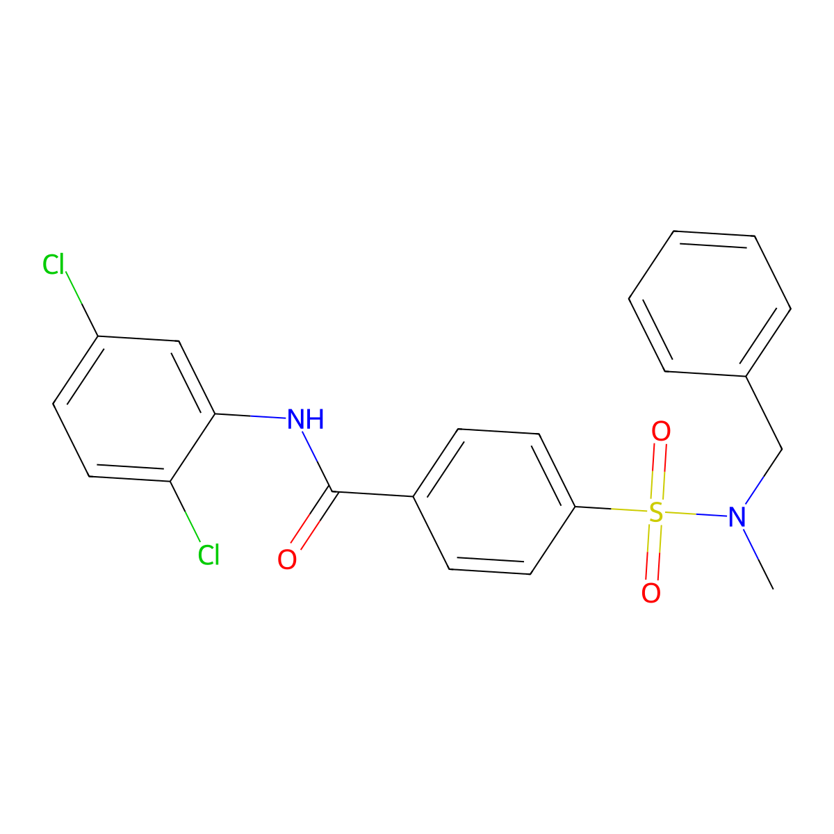 4-[benzyl(methyl)sulfamoyl]-N-(2,5-dichlorophenyl)benzamide molecular structure, CAS 683762-35-8