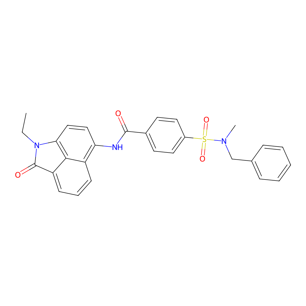 4-(N-benzyl-N-methylsulfamoyl)-N-(1-ethyl-2-oxo-1,2-dihydrobenzo[cd]indol-6-yl)benzamide molecular structure, CAS 683762-44-9