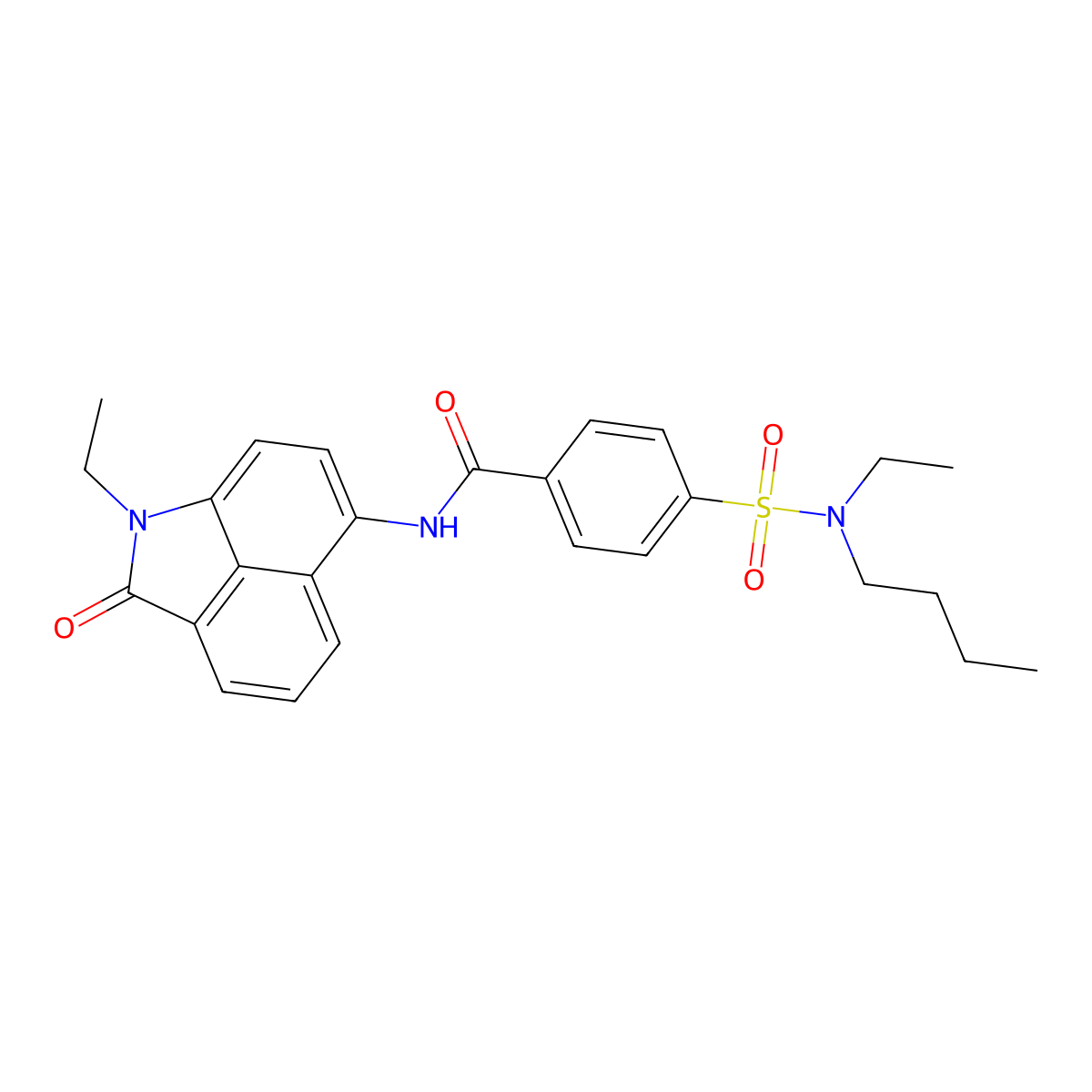 4-(N-butyl-N-ethylsulfamoyl)-N-(1-ethyl-2-oxo-1,2-dihydrobenzo[cd]indol-6-yl)benzamide molecular structure, CAS 683762-47-2