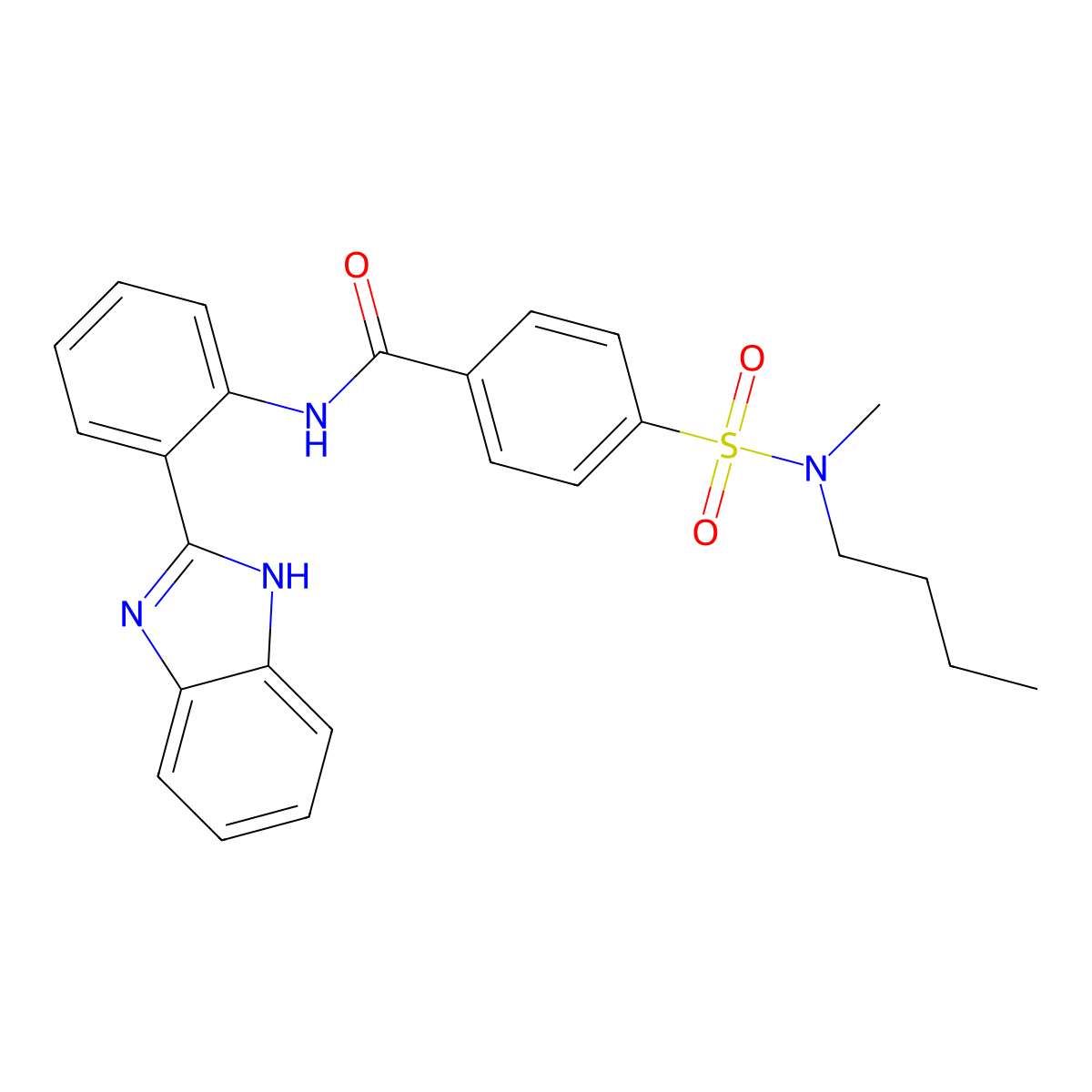 N-(2-(1H-benzo[d]imidazol-2-yl)phenyl)-4-(N-butyl-N-methylsulfamoyl)benzamide molecular structure, CAS 683762-62-1