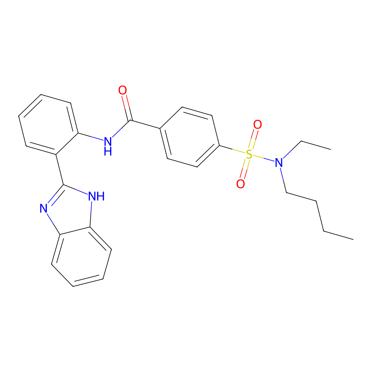 N-[2-(1H-benzimidazol-2-yl)phenyl]-4-[butyl(ethyl)sulfamoyl]benzamide molecular structure, CAS 683762-63-2