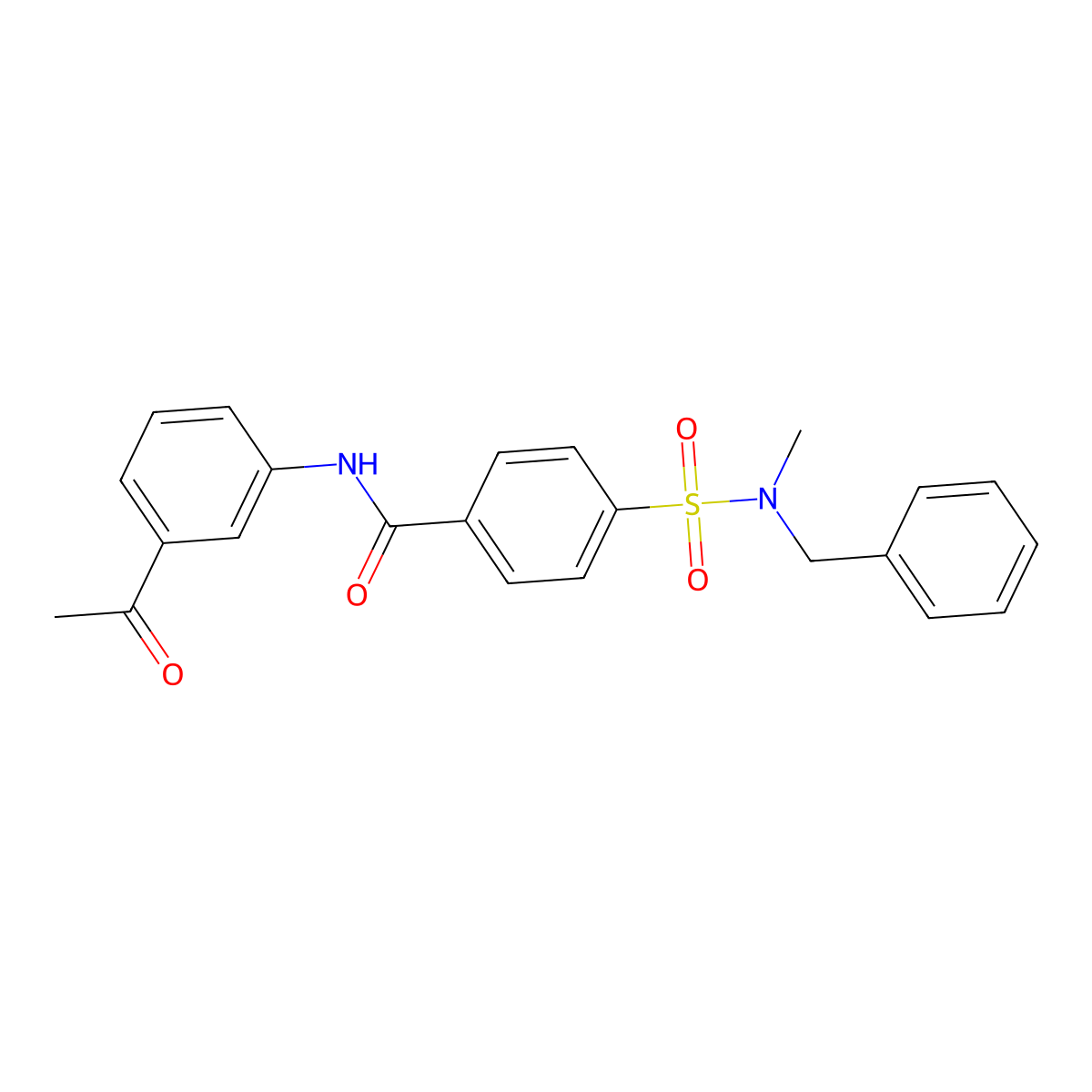 N-(3-acetylphenyl)-4-(N-benzyl-N-methylsulfamoyl)benzamide molecular structure, CAS 683763-40-8