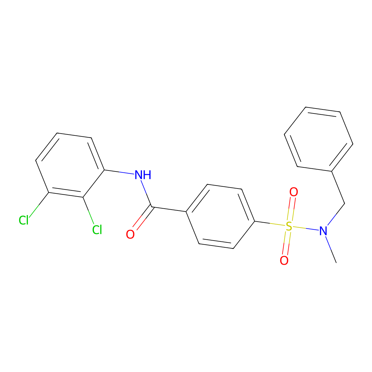 4-(N-benzyl-N-methylsulfamoyl)-N-(2,3-dichlorophenyl)benzamide molecular structure, CAS 683763-96-4
