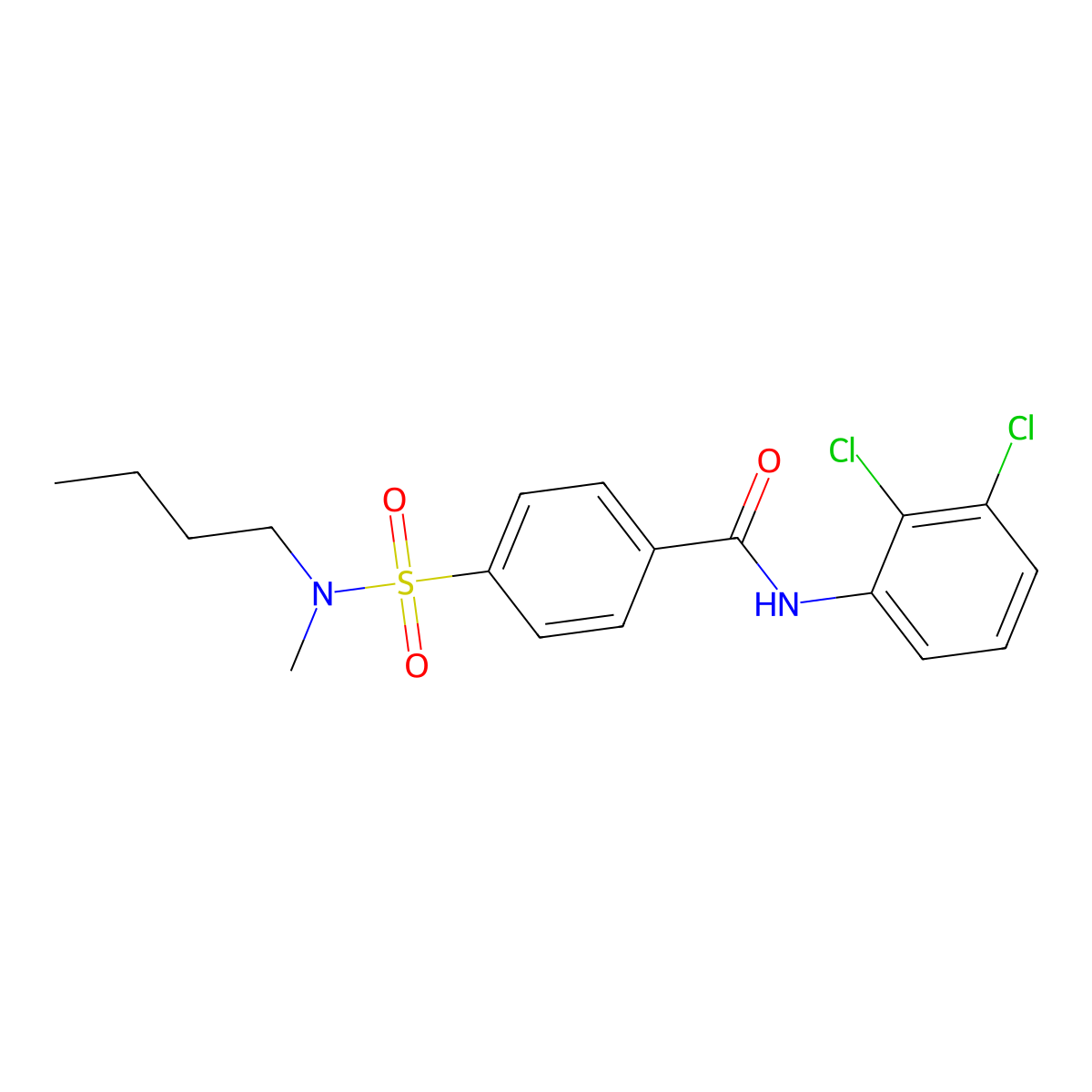 4-[butyl(methyl)sulfamoyl]-N-(2,3-dichlorophenyl)benzamide molecular structure, CAS 683763-98-6
